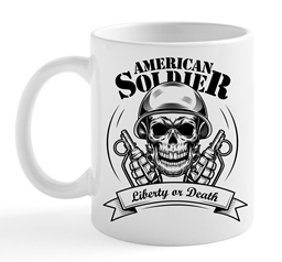 Show details for American Soldier Liberty or Death Coffee Mug Picture of American Soldier Liberty or Death Coffee Mug